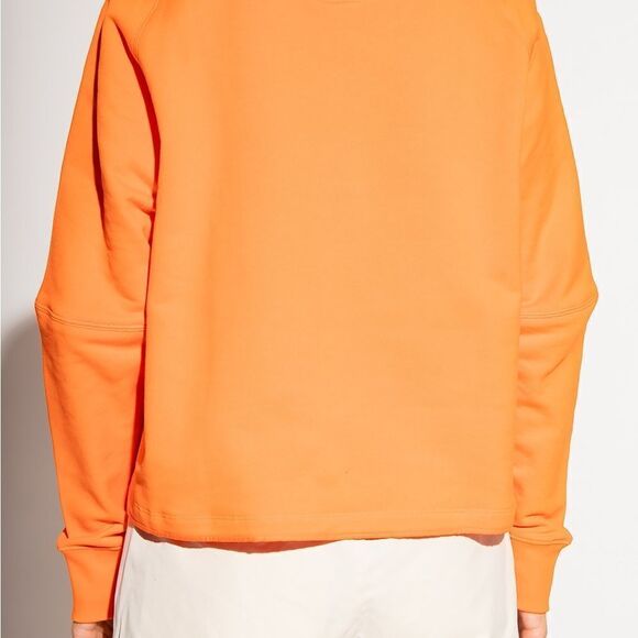 Y-3 Logo Crewneck Crop Sweatshirt in Yellowish Orange XS - Picture 4 of 10